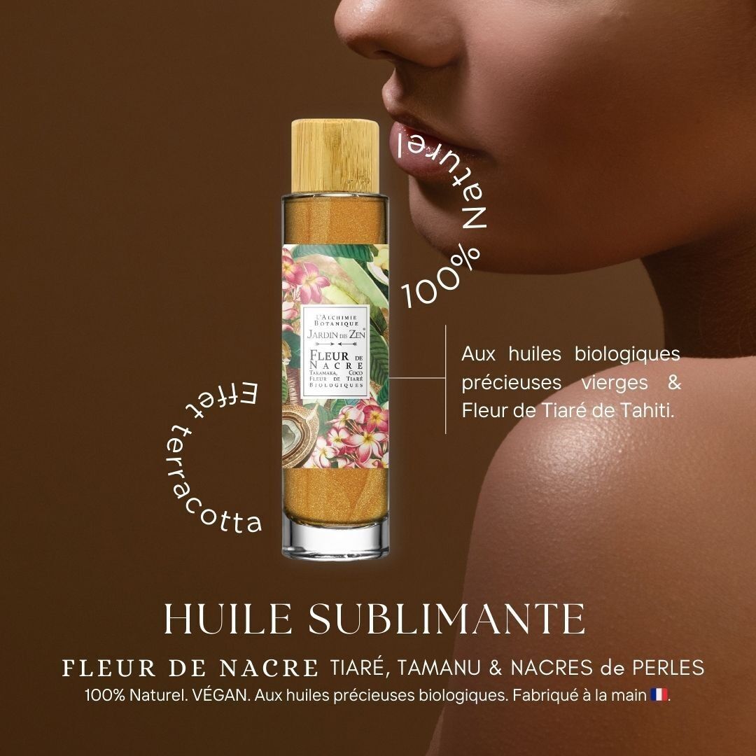 FLeur de Nacre - Beauty Oil with sublimating pearls, bronzing powder effect - vegan, French artisanal