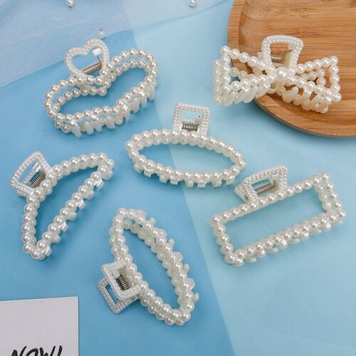 Pearl Multi Shape Hair Claw Clip