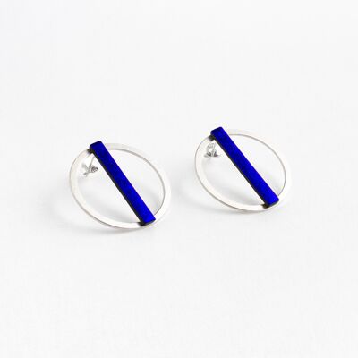 Pendientes Aro Azul Dicroico