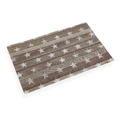 PLACEMAT STARS-WOOD 21740121