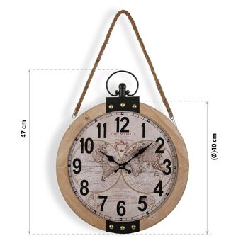 HORLOGE BOIS 40CM 18190924 5