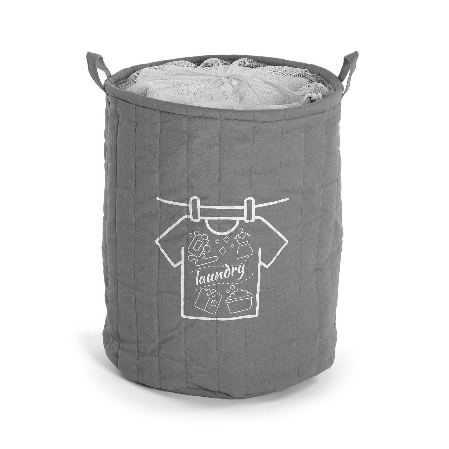 GRAY LAUNDRY BASKET 19485527