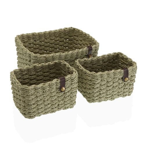 SET 3 GREEN BASKETS 19485540