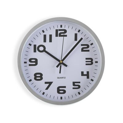 SILVER KITCHEN CLOCK 25cm 19520152