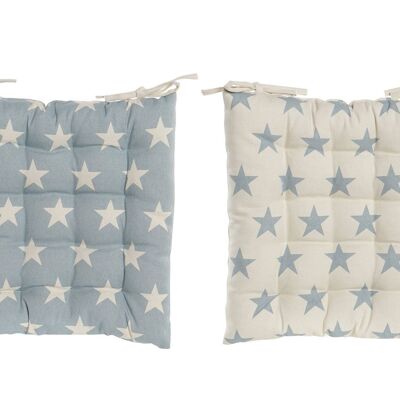 COTTON CHAIR CUSHION 40X6X40 430 GR. STARS 2 ITS CJ180060