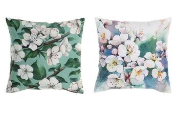 COUSSIN POLYESTER 45X10X45 400 GR, FLEURS 2 ASSORTIS. CJ181902 1