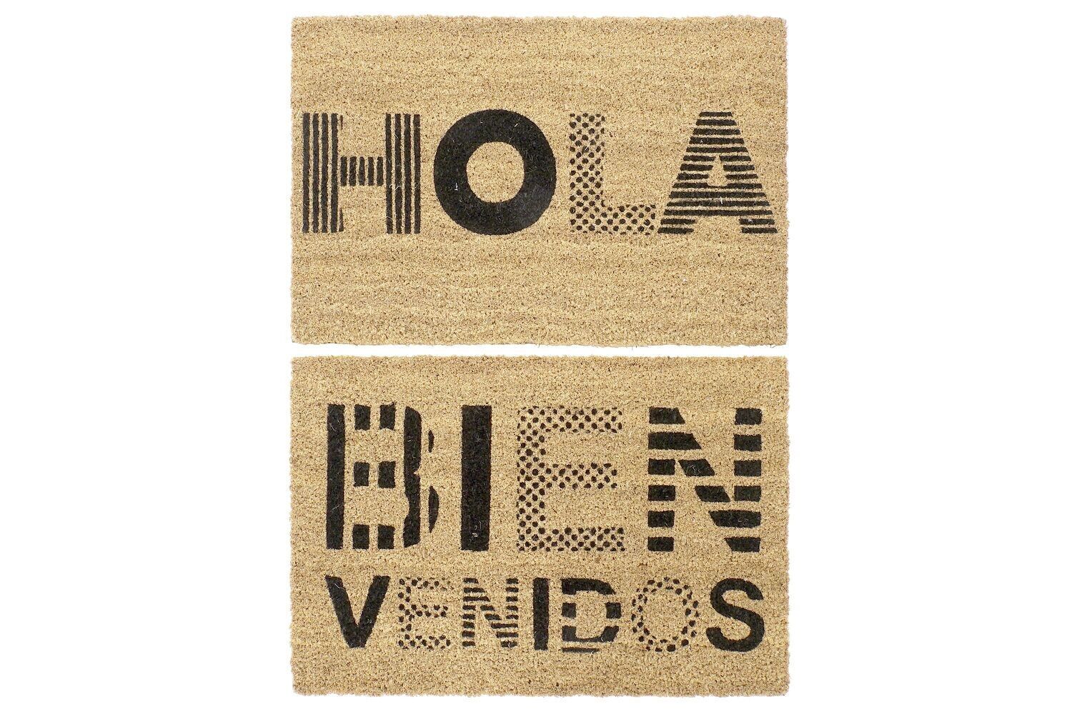 Zerbino GOMMA FIBRA DI COCCO 60X40X1,5 HOLA 2 ASSORTIMENTO. FL180276