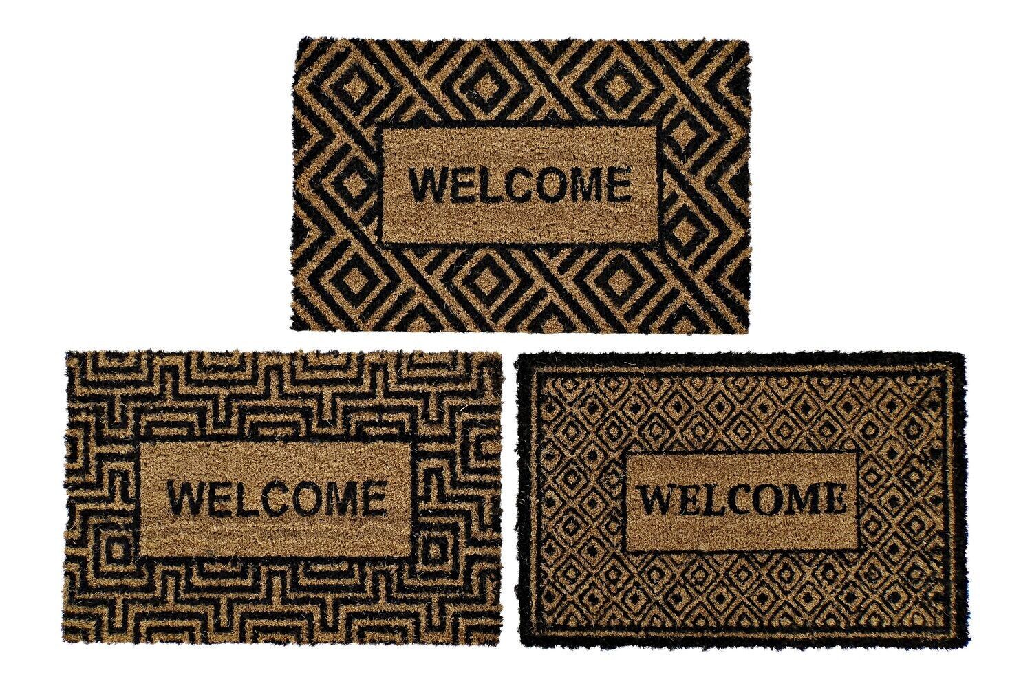 Zerbino IN FIBRA DI COCCO 60X40X1,5 GEOMETRICO 3 ASSORTIMENTI. FL185413