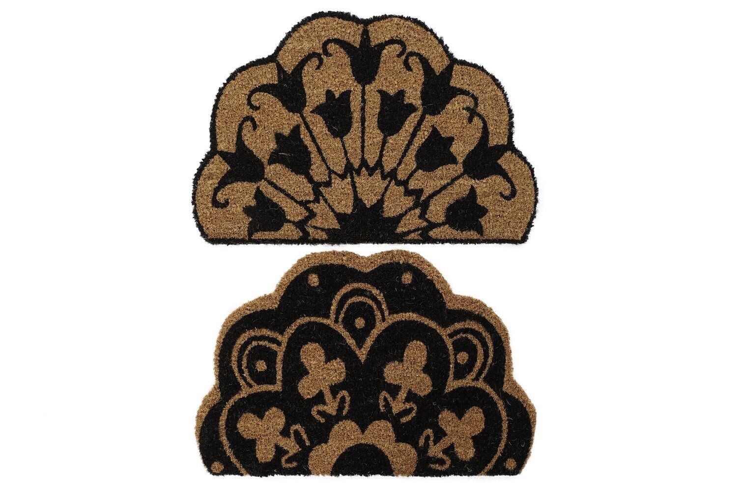 FELPUDO FIBRA COCO PVC 60X40X1,5 FLOR 2 SURT. FL186704