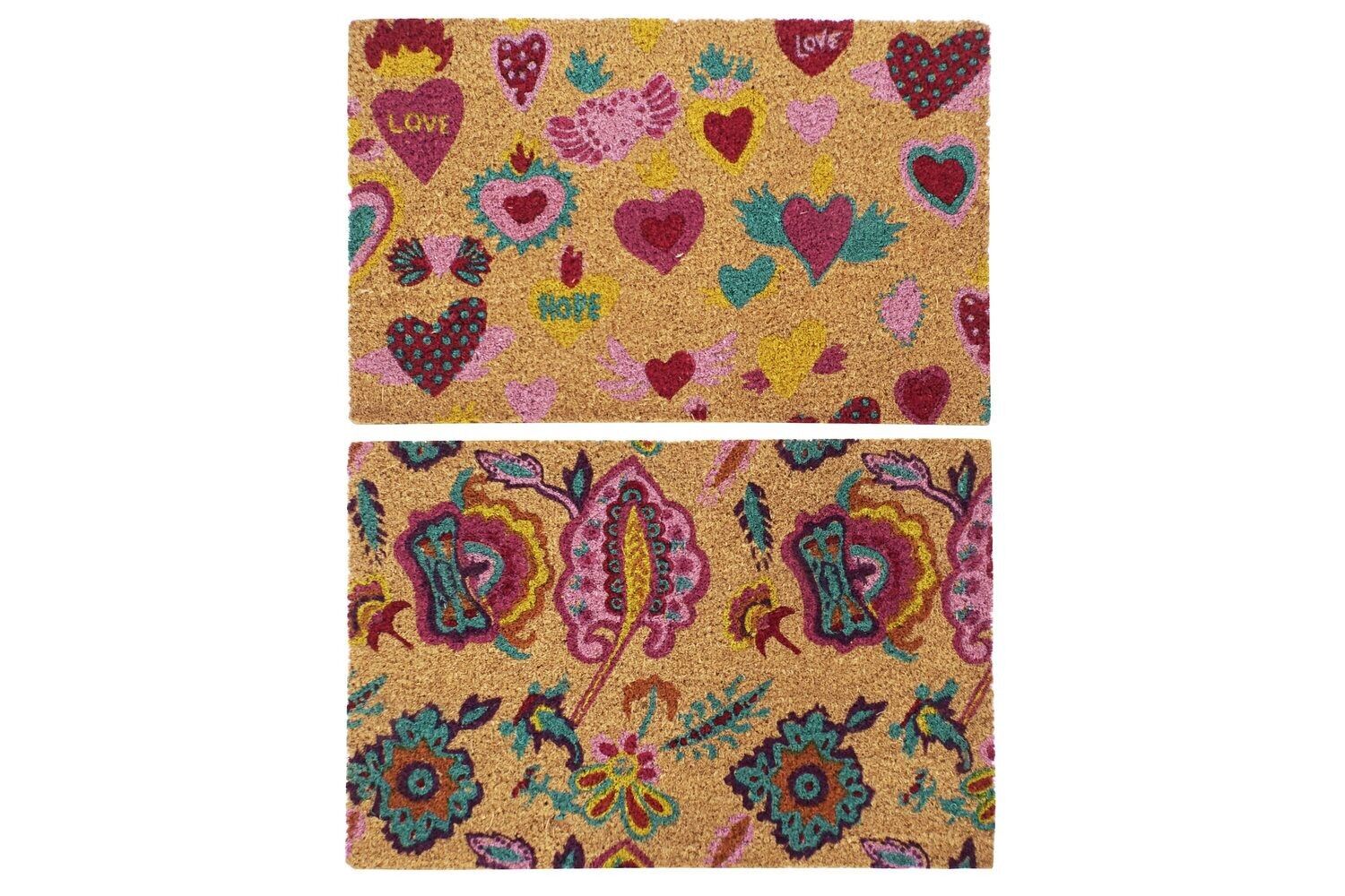 ZERBINO IN FIBRA DI COCCO GOMMA 60X40X1,5 PASLEY 2 ASSORTITI. FL192667