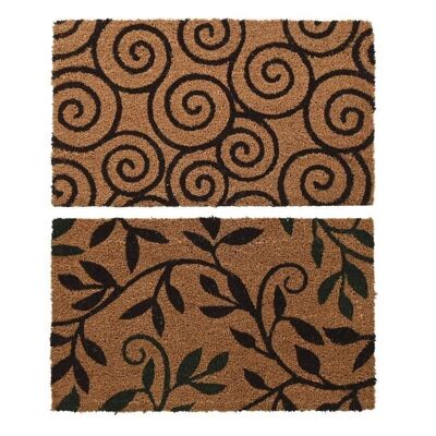 COCO RUBBER DOORMAT 75X45X2,3 2 ASSORTMENTS. FL202076