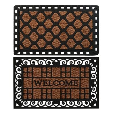 COCONUT RUBBER DOORMAT 75X45X1 BROWN FL202077