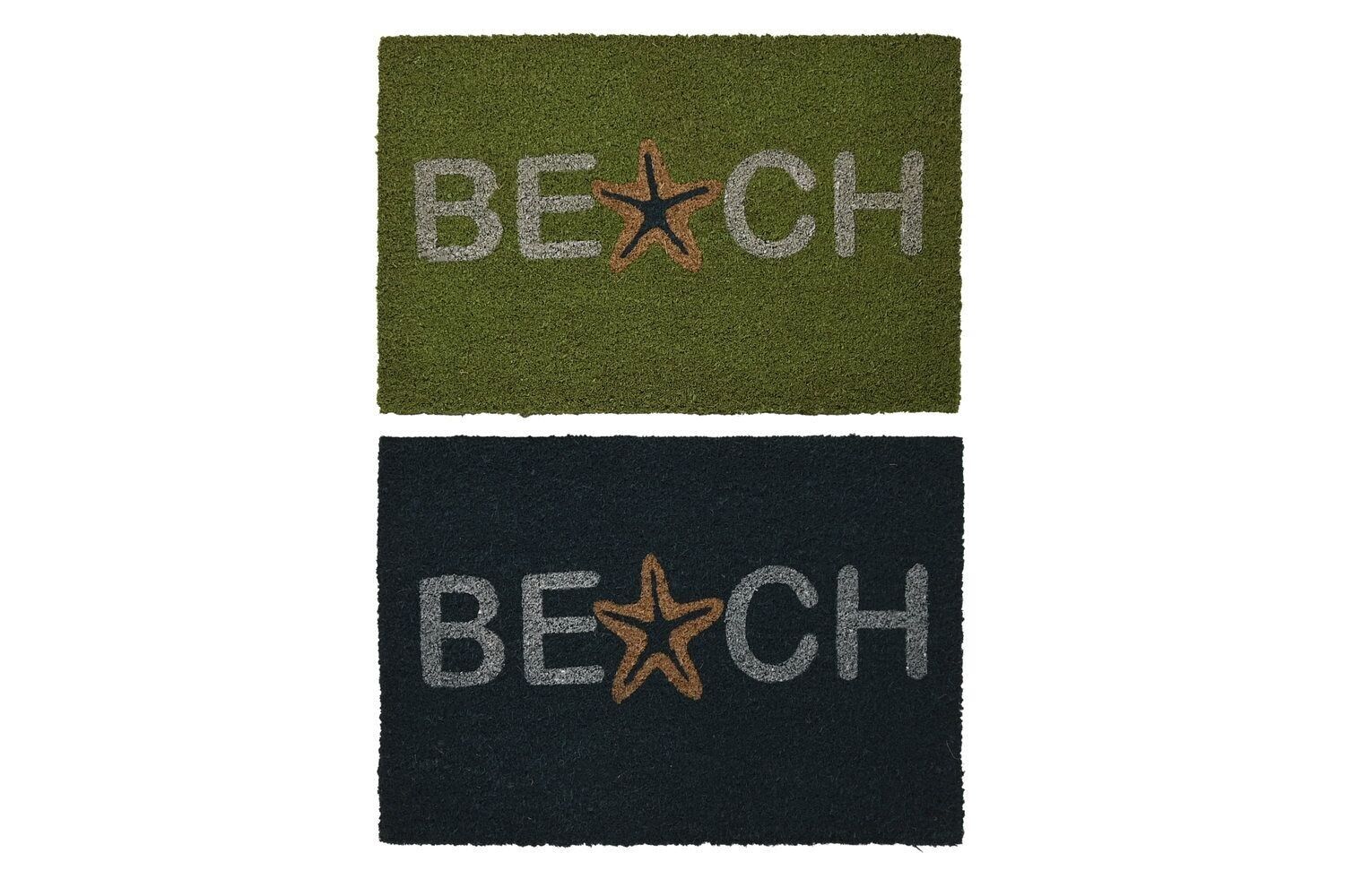 Zerbino GOMMA FIBRA DI COCCO 60X40X1,5 SPIAGGIA 2 ASSORTIMENTI. FL204072