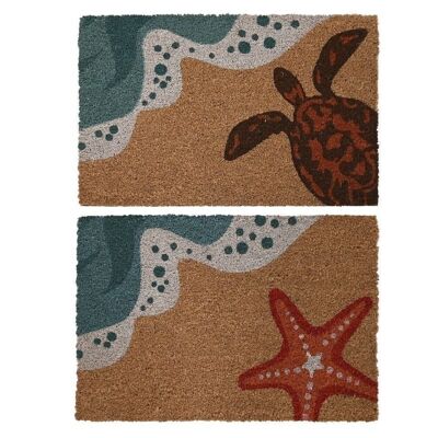 RUBBER COCONUT FIBER DOORMAT 60X40X1,5 EDGE 2 ASSORTED. FL204075