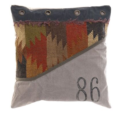 COUSSIN KILIM POLYESTER 45X5X45 450 GR. GRIS LD157089