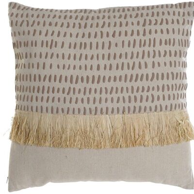 COUSSIN POLYESTER 45X45 FRANGES BEIGE LD178059