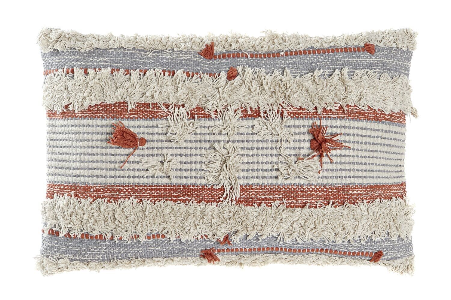 CUSCINO COTONE 60X15X40 1060 GR RIGHE ARANCIO LD193929