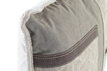 COUSSIN POLYESTER CUIR 45X15X45 450 GR GR STAR GRIS LD196252 2