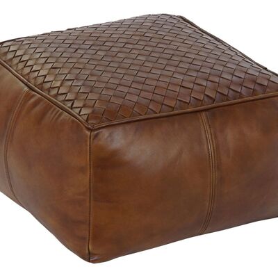 LEATHER FLOOR CUSHION 45X45X32 BROWN LEATHER FLOOR CUSHION MB189872