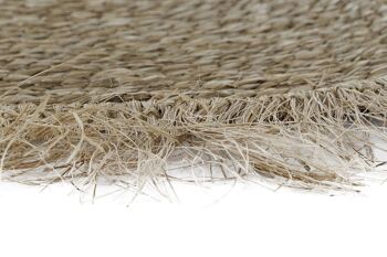 TAPIS EN FIBRE DE JUTE 125X125X1 FRANGES NATURELLES TX175570 3