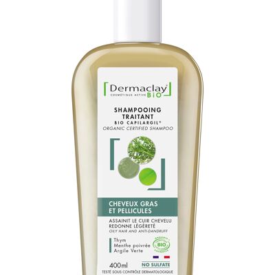 Shampoo zur Behandlung von fettigem Haar und Schuppen – aus kontrolliert biologischem Anbau* – 400 ml