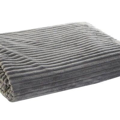 POLYESTER BLANKET 150X200X2 260 GSM, BASIC GRAY TX175661