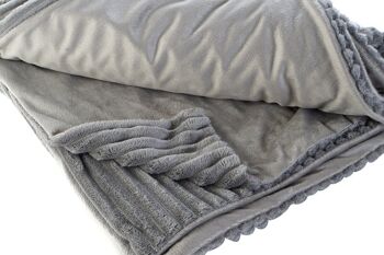 COUVERTURE POLYESTER 150X200X2 260 G/M2 GRIS BASIC TX175661 3