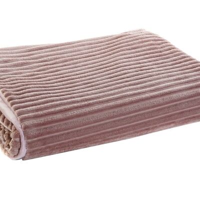 POLYESTER BLANKET 150X200X2 260 GSM, BASIC ROSA PALO TX175664