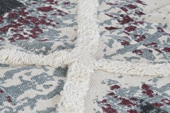 TAPIS COTON 160X230X1 1200 G/M², FRANGES BLANCHES TX184683 3