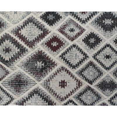 COTTON CARPET 160X230X1 1200 GSM, WHITE FRINGES TX184683