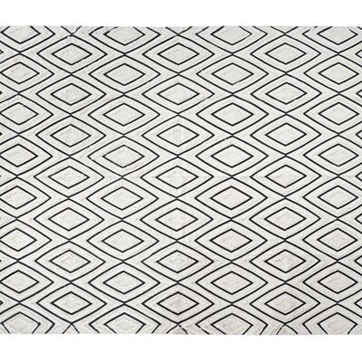 COTTON CARPET 120X180X1 WHITE FRINGES TX184692