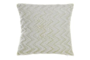 COUSSIN POLYESTER 45X10X45 380 GR. ZIGZAG BLANC TX185481 1