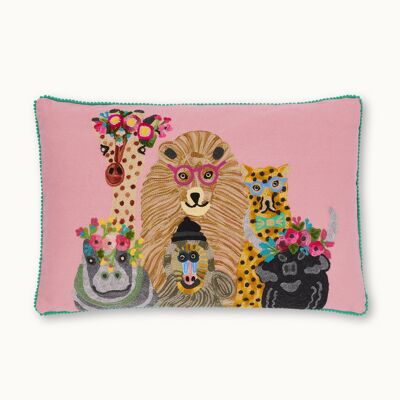 Cushion cover Animals Pink