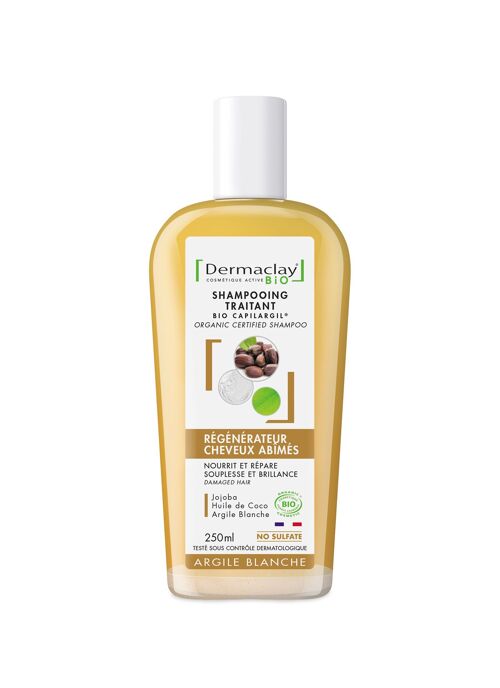 Shampoing Traitant Cheveux Abimés - Régénérateur Certifié Bio* - 250 ml