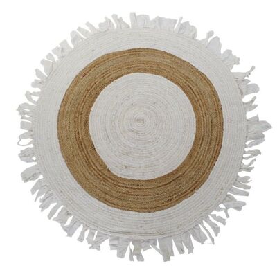 TAPPETO COTONE JUTA 140X140X1 2100 G/M2 FRANGE TX187577