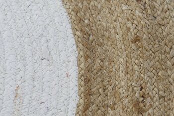 TAPIS COTON JUTE 200X200X1 2100 GSM FRANGES TX187578 3