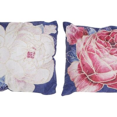 POLYESTER CUSHION 45X10X45 450GR. FLOWER 2 ASSORTED. TX187881