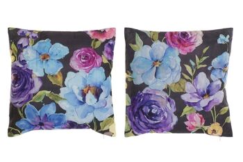 COUSSIN POLYESTER 45X10X45 450 GR. FLEURS 2 SURT. TX187906 1