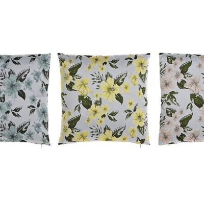 POLYESTER CUSHION 45X10X45 400 GR. FLOWERS 3 ASSORTMENTS. TX189689