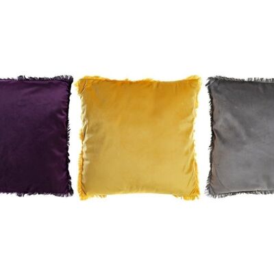 POLYESTER CUSHION 45X10X45 350 GR. FRINGES 3 ASSORTMENTS. TX190978