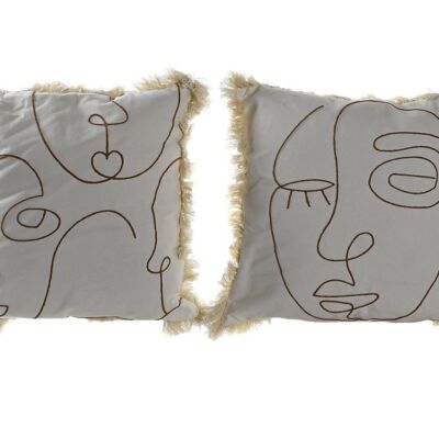 POLYESTER CUSHION 45X10X45 568 GR KG FACES 2 ASSORTED. TX191158