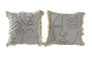 COUSSIN POLYESTER 45X10X45 568 GR KG 2 FACES ASSORTIES. TX191158 1