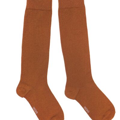 Knee Socks for Women >>Ochre<< soft cotton