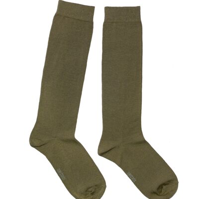 Knee Socks for Women >>Olive<<  soft cotton