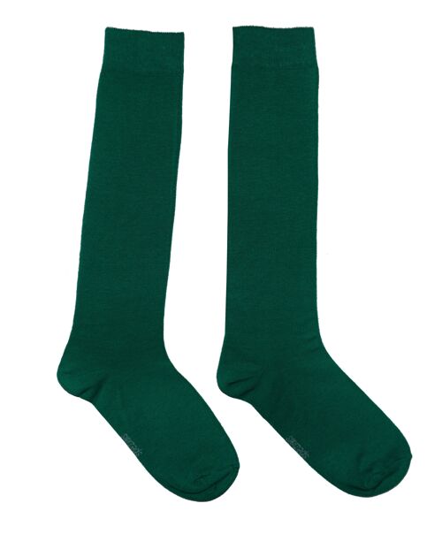 Knee Socks for Women >>Forest Green<<  soft cotton