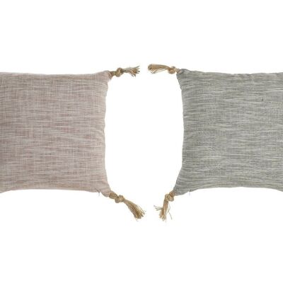 COUSSIN POLYESTER 45X10X45 550GR FRANGES 2 ASSORTIMENTS. TX192924