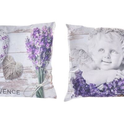 POLYESTER CUSHION 45X10X45 450GR, LAVENDER 2 ASSORTMENTS. TX193776