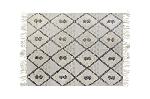 ALFOMBRA ALGODON 120X180X1 1500 GSM ROMBOS BEIGE TX194817