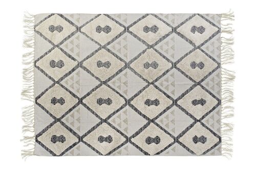 ALFOMBRA ALGODON 160X230X1 1500 GSM ROMBOS BEIGE TX194818