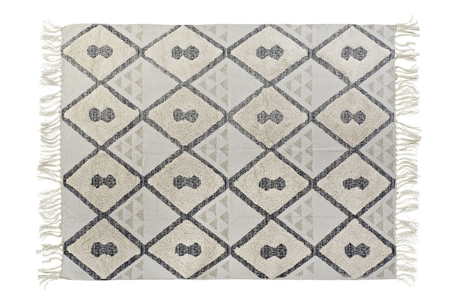 TAPPETO COTONE 160X230X1 1500 G/M2 ROMBOS BEIGE TX194818